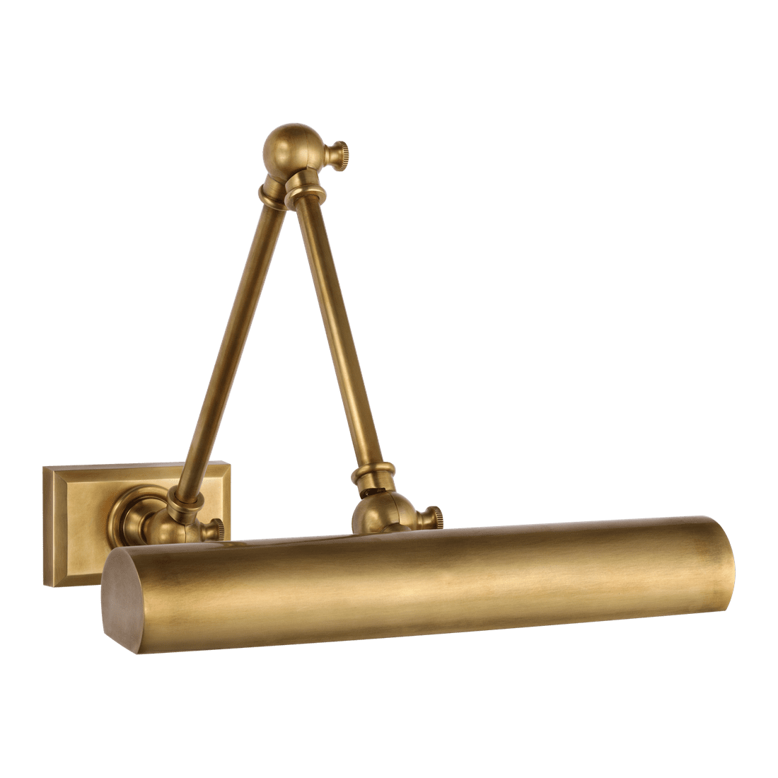 Cabinet Maker 12" Double Library Light - Antique Brass