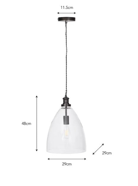 Hoxton Bullet Pendant Light - Antique - Bronze