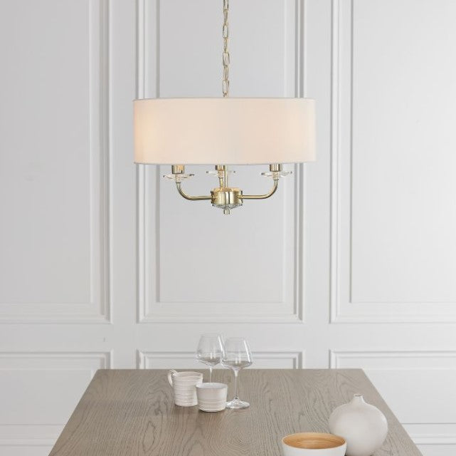 Nyla 3 Arm Pendant Light - Brass