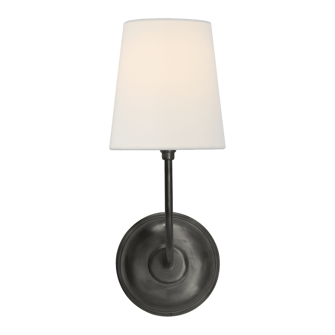 Vendome Single Sconce - Bronze with Linen Shade