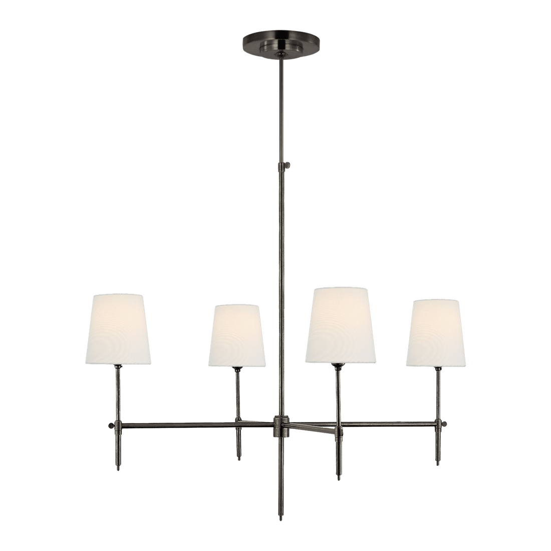 Bryant Large Chandelier - Bronze with Linen Shades
