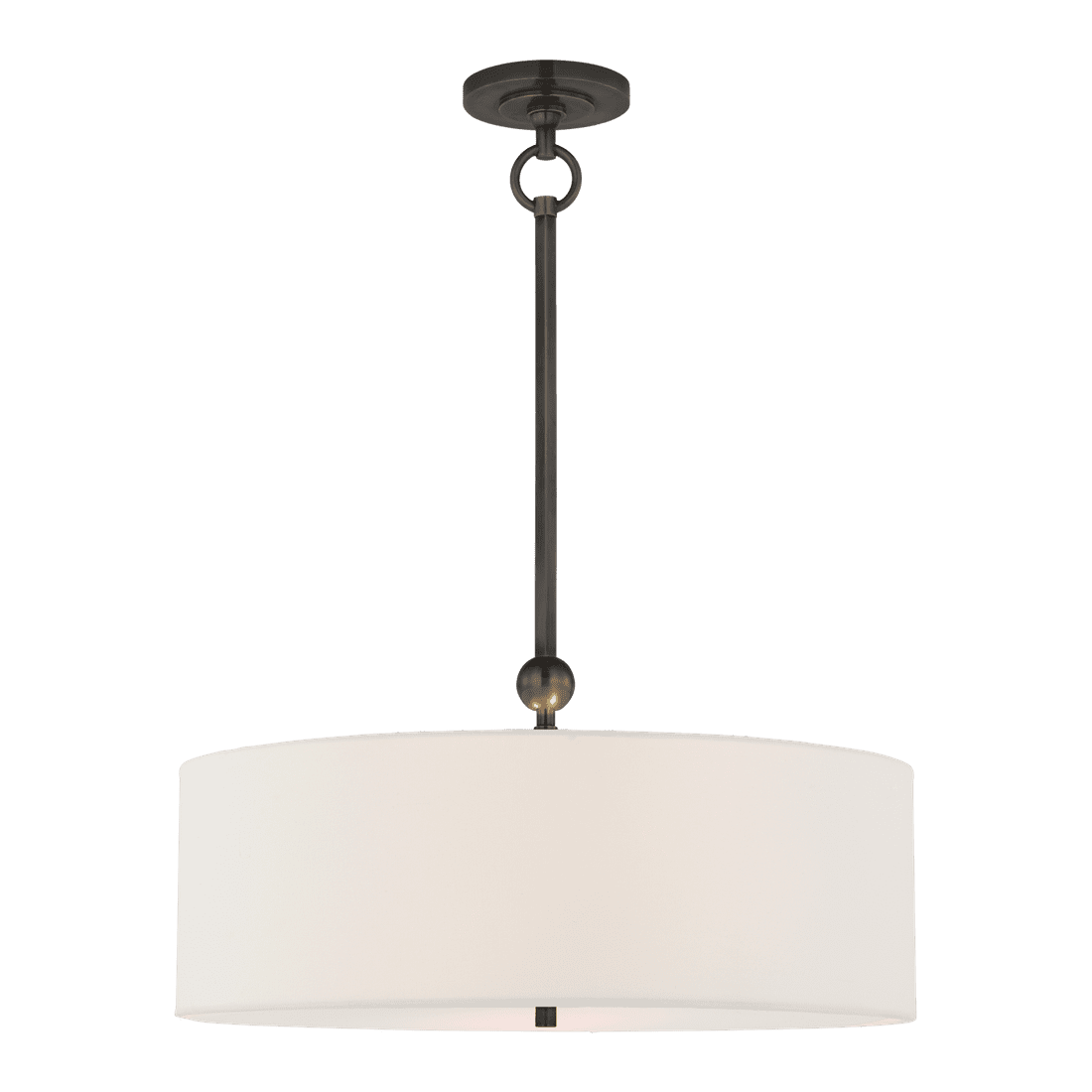 Reed Hanging Shade - Bronze with Linen Shade