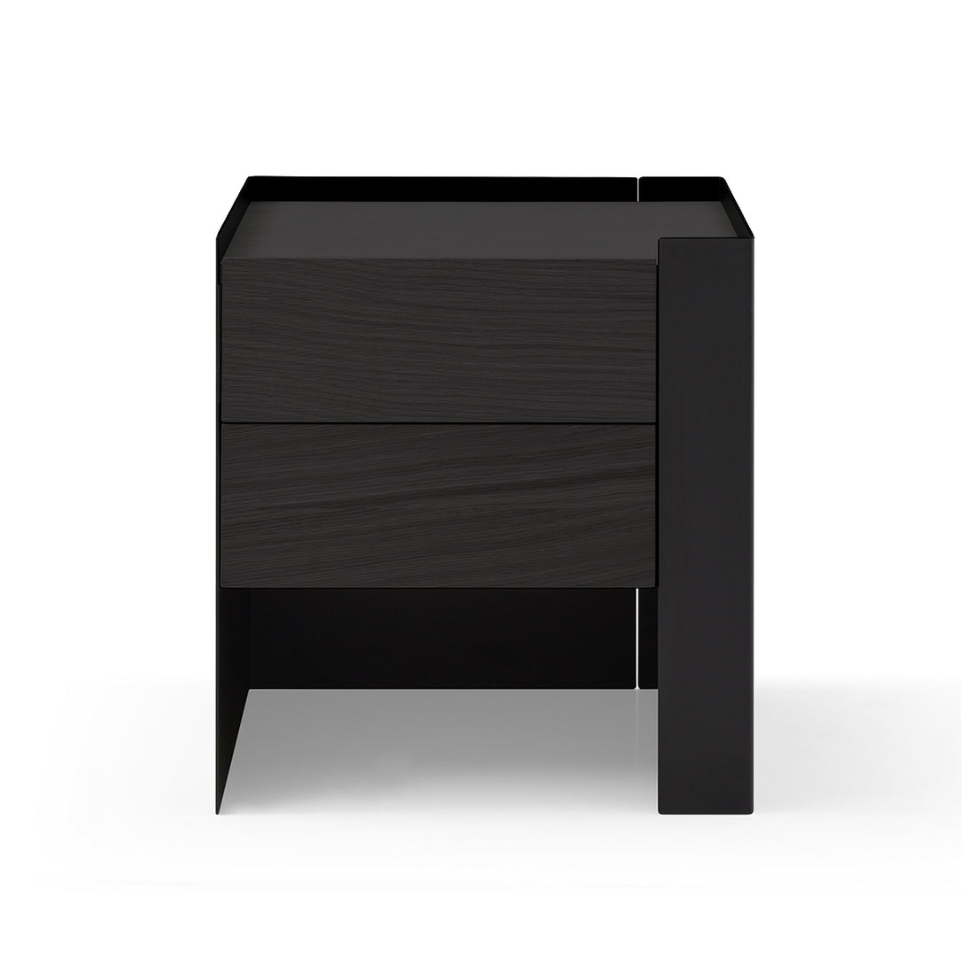 Tunica Pair of Bedside Tables - Black Oak