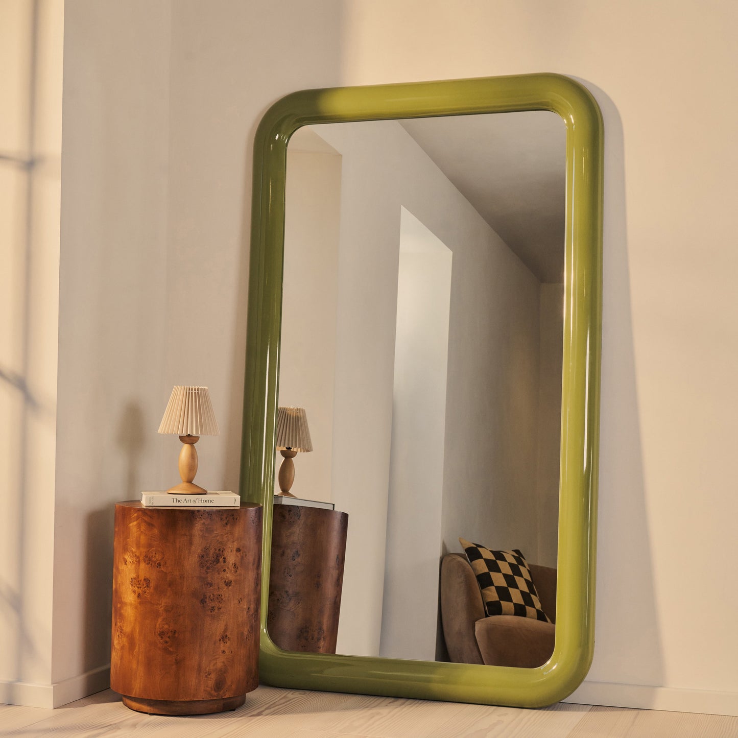 Obsidian - Full Length Rectangular Olive Gloss Extra Large Mirror 200cm x 120cm