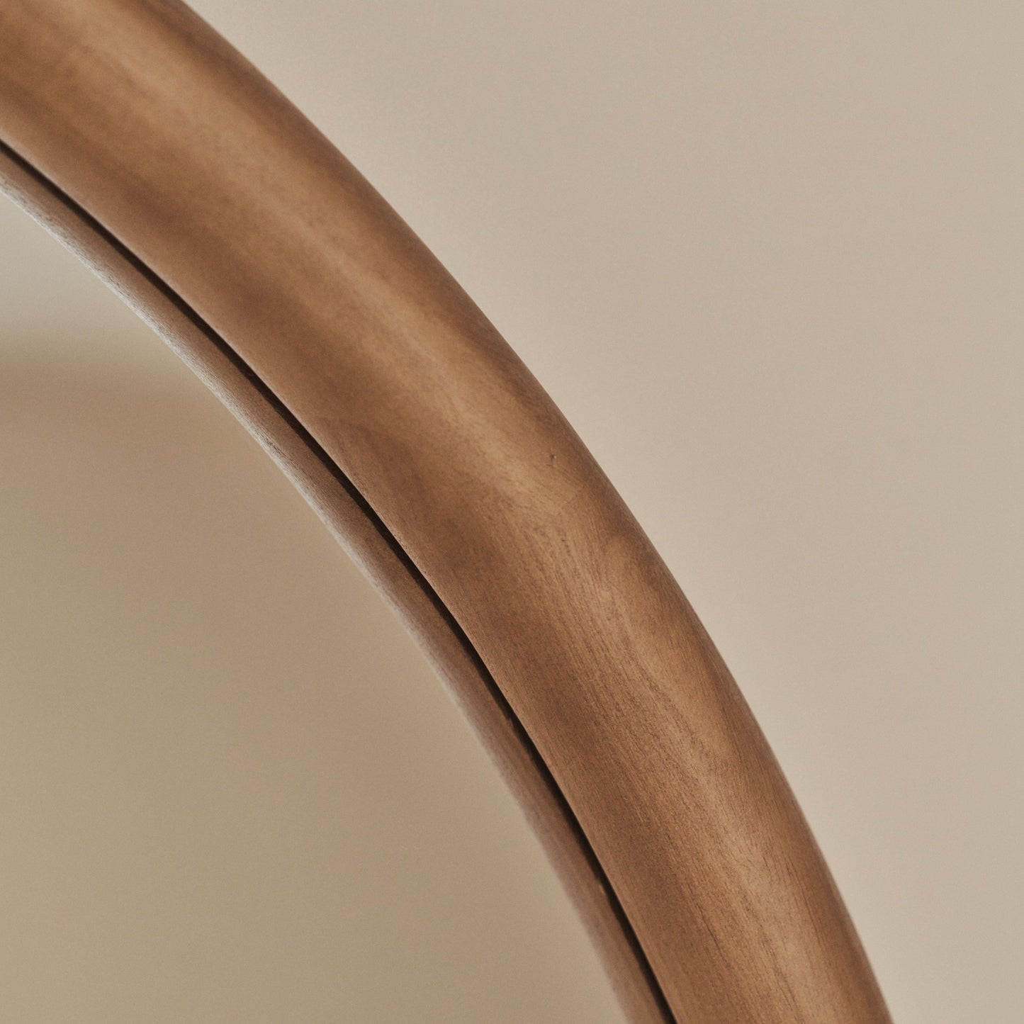 Amora - Large Warm Wood Round Wall Mirror 100cm x 100cm