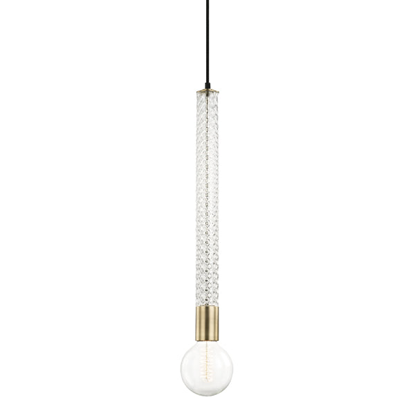 Pippin 1 Light Pendant Light - Aged Brass