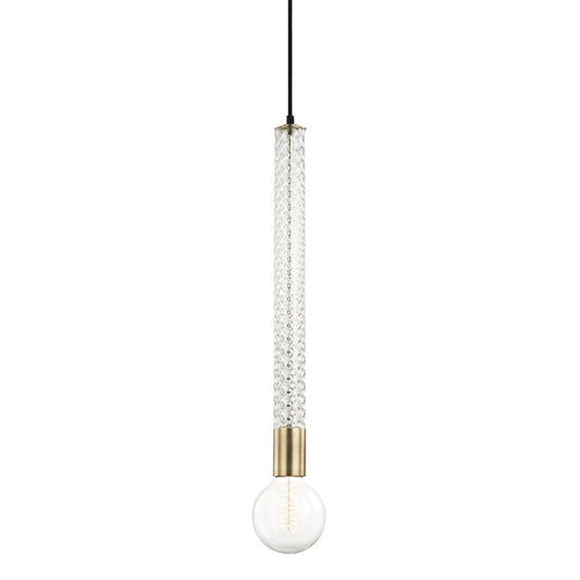 Pippin 1 Light Pendant Light - Aged Brass