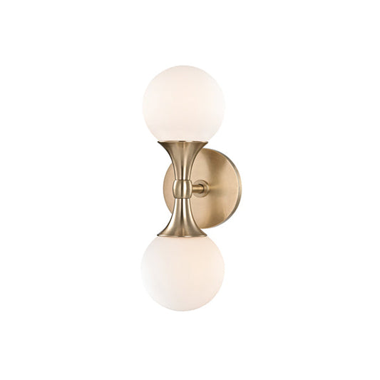 Astoria 2 Light Wall Sconce - Aged Brass
