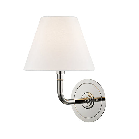 Signature No.1 1 Light Wall Sconce - Polished Nickel