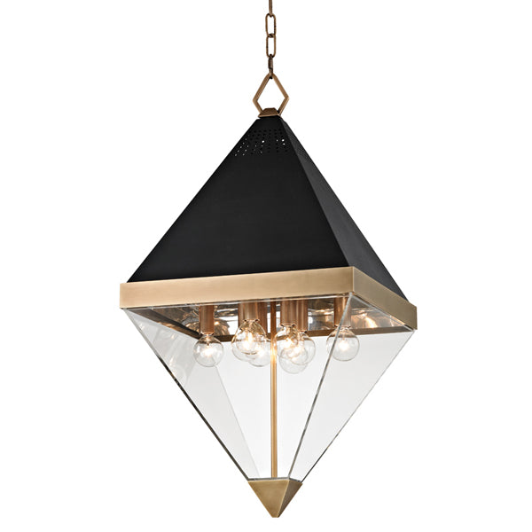 Coltrane 8 Light Pendant - Aged Brass