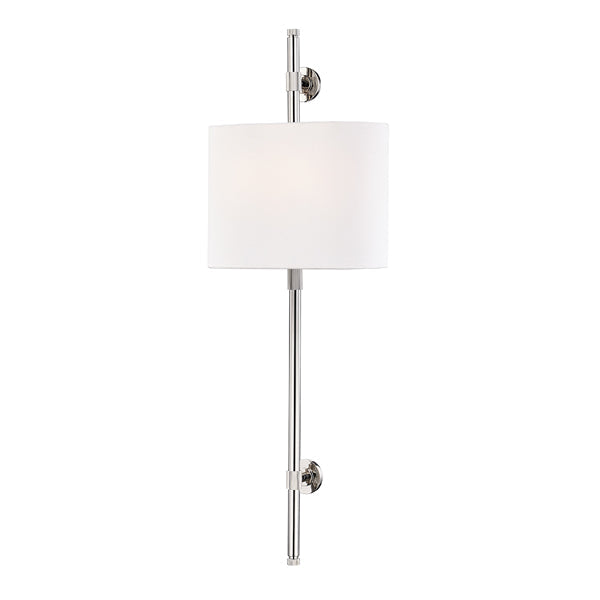 Bowery 2 Light Wall Sconce - Polished Nickel