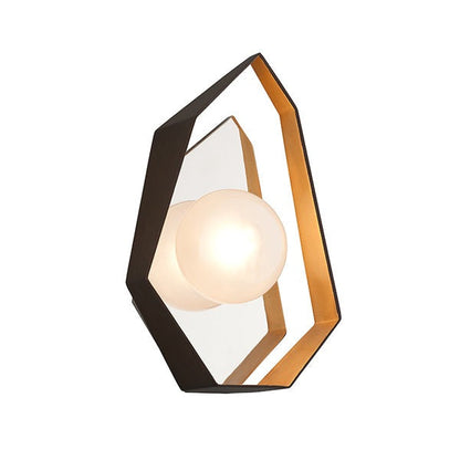 Origami 1 Light Wall Sconce - Bronze & Gold Leaf