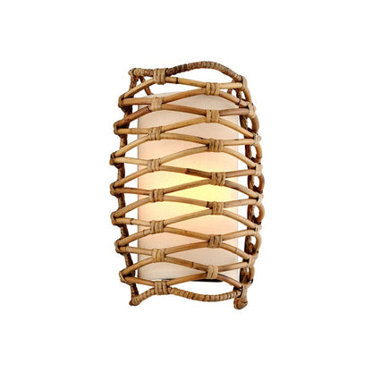 Balboa 1lt Wall Sconce - Natural Rattan