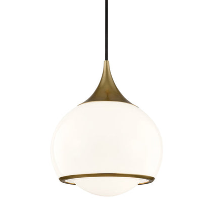 Reese 1 Medium Large Pendant Light - Aged Brass