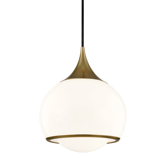 Reese 1 Medium Large Pendant Light - Aged Brass