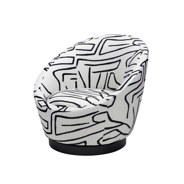 Ekte Occasional Chair - Zebra Black & White
