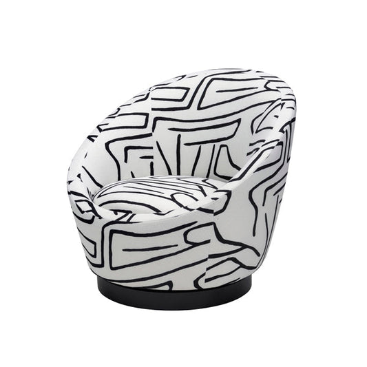 Ekte Occasional Chair - Zebra Black & White