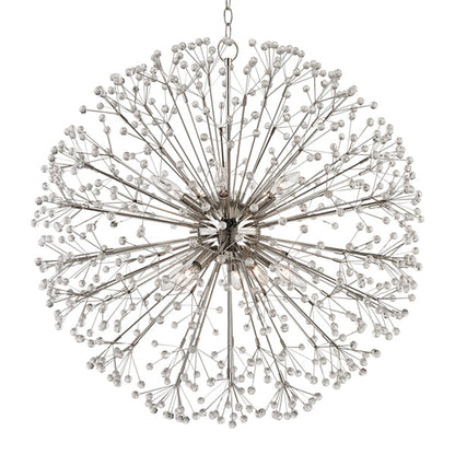 Dunkirk 10 Light Chandelier - Polished Nickel