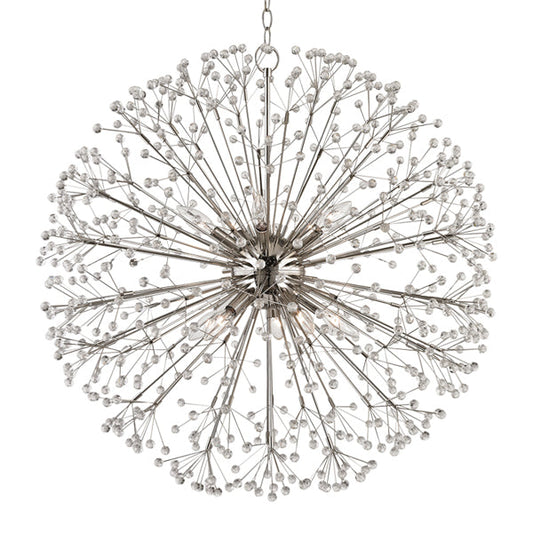 Dunkirk 10 Light Chandelier - Polished Nickel