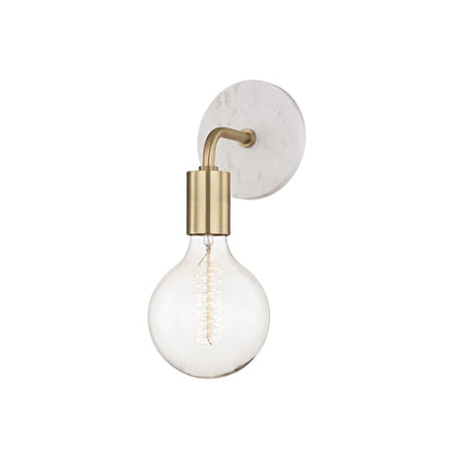 Chloe 1 Light Wall Sconce - Aged Brass