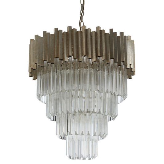 Penny Large Chandelier - Silver