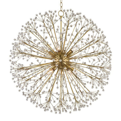 Dunkirk 10 Light Chandelier - Aged Brass