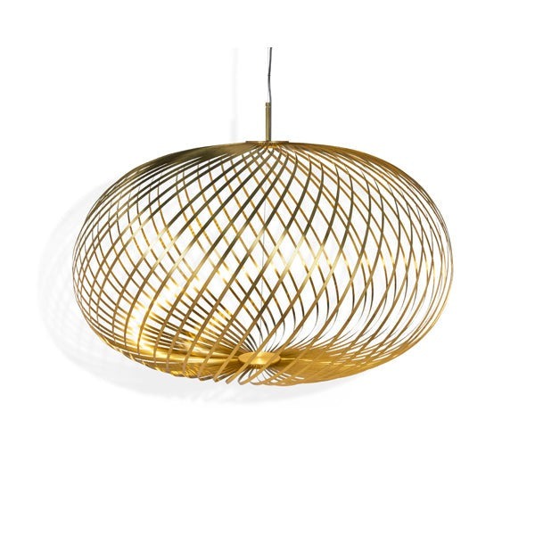 Large Spring Pendant Light - Brass