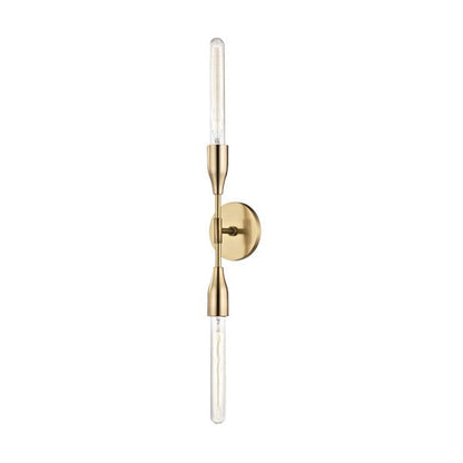 Tara 2 Light Wall Sconce - Aged Brass | Outlet