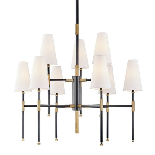 Bowery 9 Light Chandelier - Aged Old Bronze
