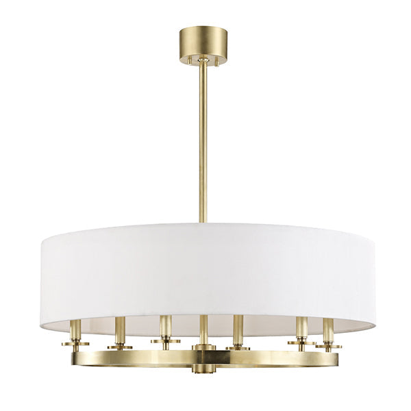 Durham 6 Light Pendant Light - Aged Brass