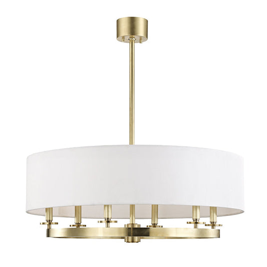 Durham 6 Light Pendant Light - Aged Brass