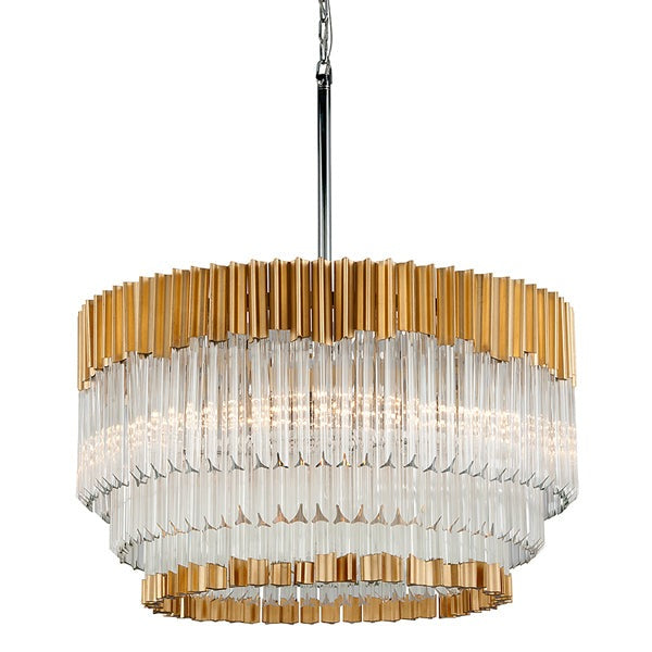 Charisma 8 Light Pendant Light - Gold Leaf