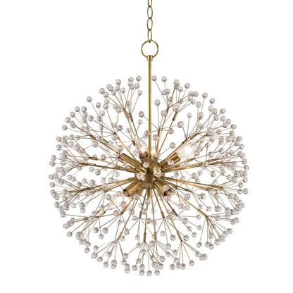 Dunkirk 8 Light Chandelier - Aged Brass