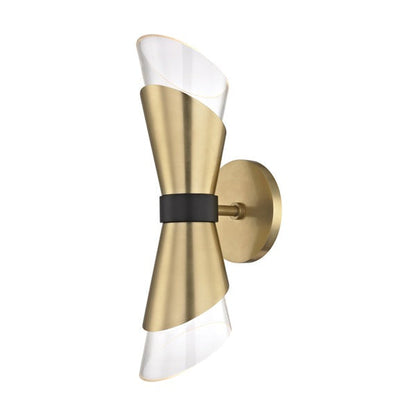 Angie 2 Light Wall Sconce - Aged Brass