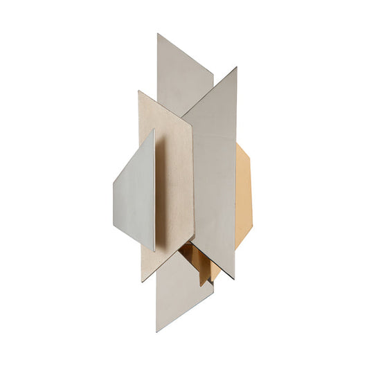 Modernist 1 Light Wall Sconce - Silver & Gold