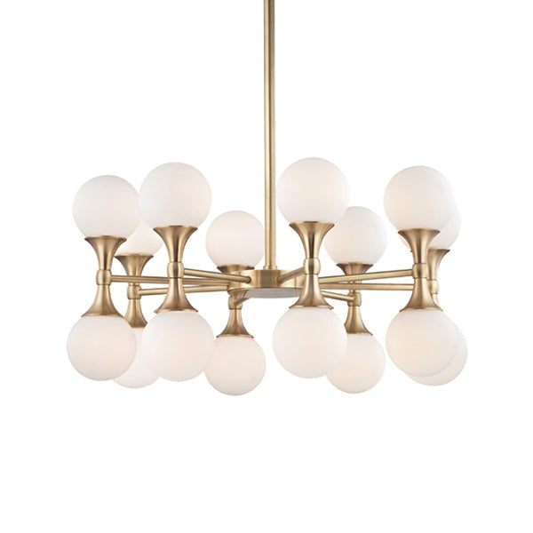 Astoria 16 Light Chandelier - Aged Brass