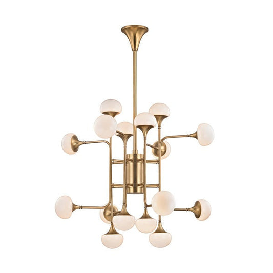 Fleming 16 Light Chandelier - Aged Brass