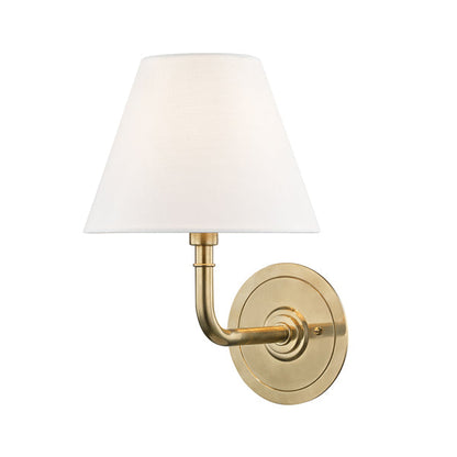 Signature No.1 1 Light Wall Sconce - Aged Brass