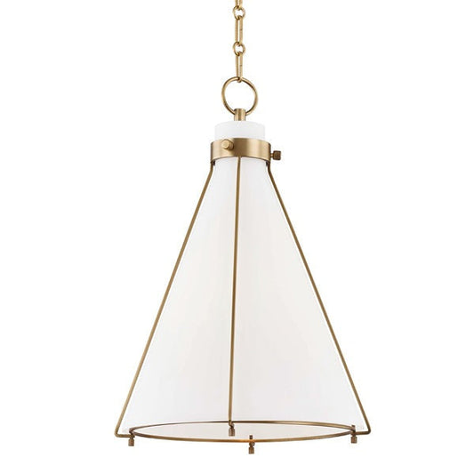 Eldridge 1 Light Pendant Light - Aged Brass