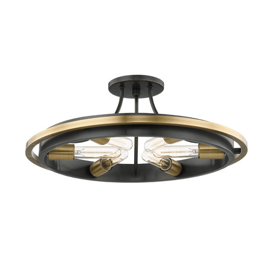Chambers 6 Light Flush Mount - Aged Old Bronze