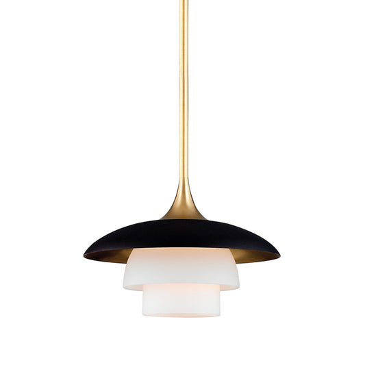 Barron Pendant Light - Aged Brass & Opal