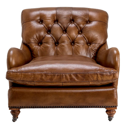 Caledonian Club Chair - Tobacco Leather