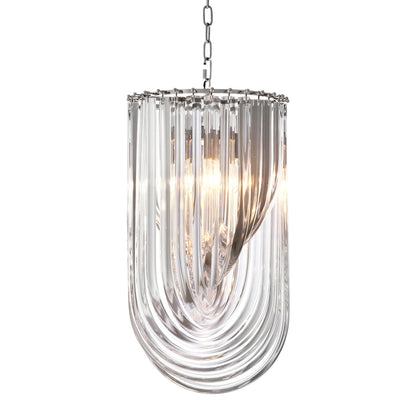 Murano Chandelier - Nickel Finish