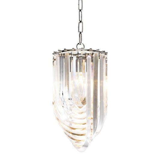 Murano Chandelier - Nickel Finish