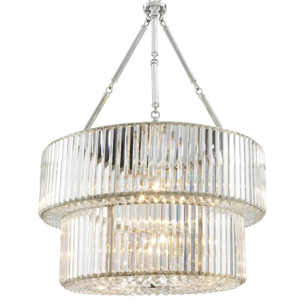 infinity Double Chandelier - Nickel Finish