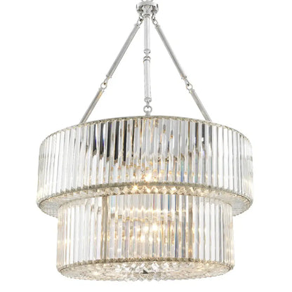infinity Double Chandelier - Nickel Finish