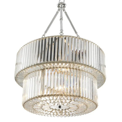 infinity Double Chandelier - Nickel Finish