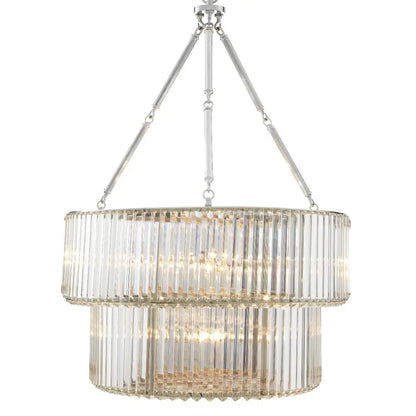 infinity Double Chandelier - Nickel Finish