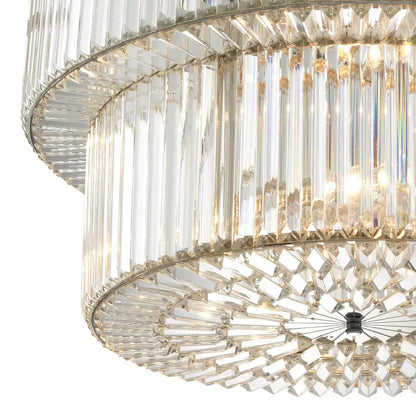 infinity Double Chandelier - Nickel Finish