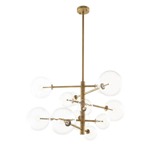 Argento Chandelier - Antique Brass Finish